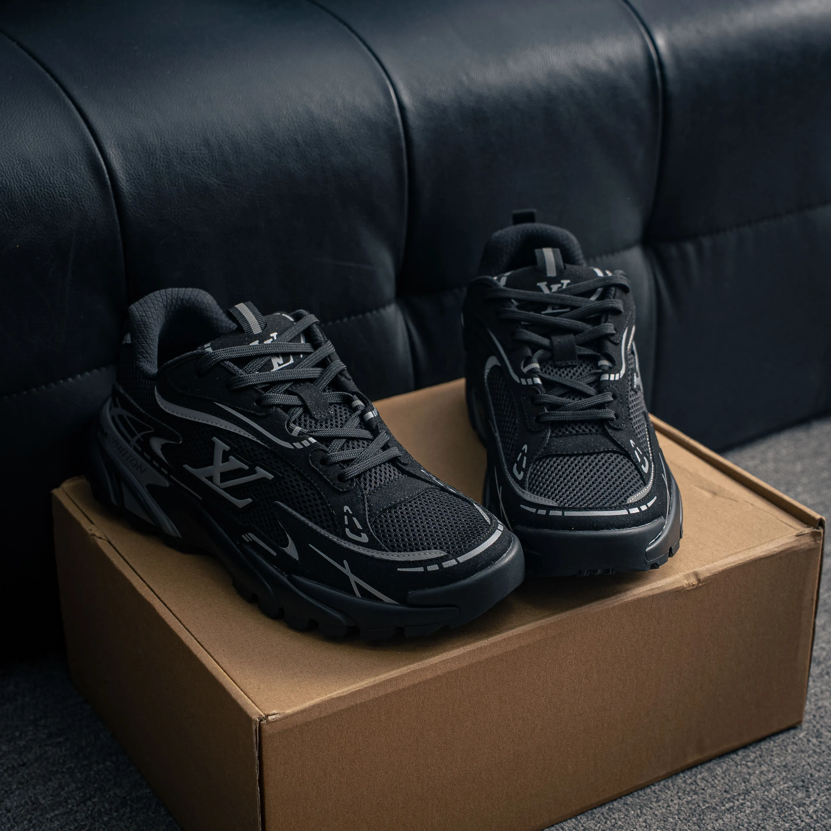 # Lv Tatic Runner Tatic Runner Series Platform Sole Chunky Sneakers， Retro Shoes ， 。Shoes ， "VUITTON